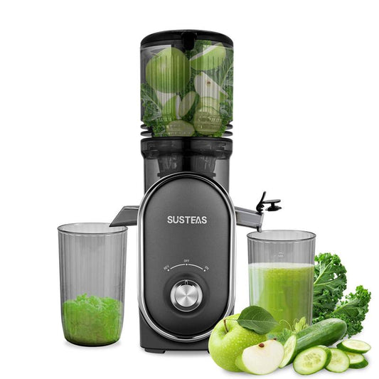 SUSTEAS Cold Press Juicer, Large Inlet, Large Capacity, Slow Masticator, High Yield Juice Extractor - Easy to Clean