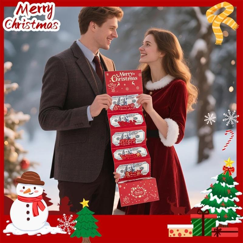 Christmas Cash Gift Envelope, Surprise Moneyclip for Men and Women, Cartoon Greetingcard, Fantasy Theme, Money Clip, Creative Cashgift Wallet, Unique Multifunctional Cash Box Forany Recipient,Cash Envelopes