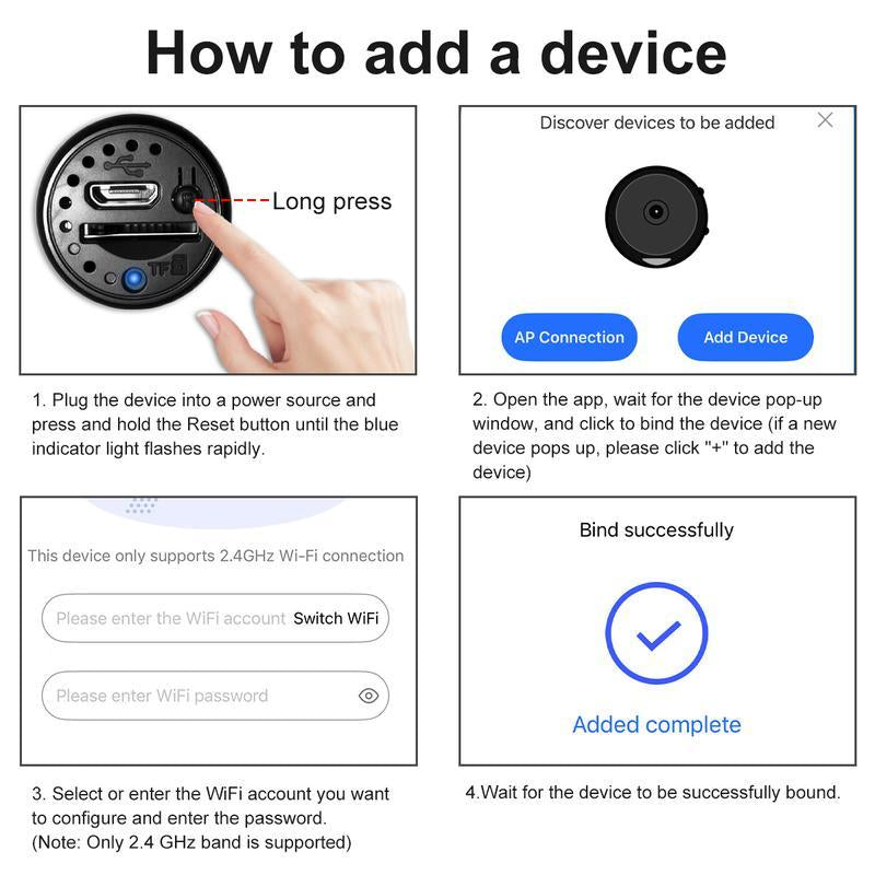 【Free.Ship】Mini Wifi Camera for Home/Office ,Video Recording , Baby Monitor,Sd Card Supported, Must Plug In