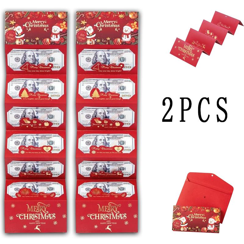 Christmas Cash Gift Envelope, Surprise Moneyclip for Men and Women, Cartoon Greetingcard, Fantasy Theme, Money Clip, Creative Cashgift Wallet, Unique Multifunctional Cash Box Forany Recipient,Cash Envelopes