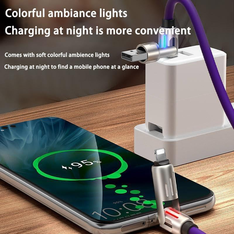 [Buy 1 Get 1 Free] 4-In-1 Multi USB Charging Cable with USB A,Type C,Lightning-Max240W Fast Charging & Data Sync for Iphone16/15,Ipad Pro, Fast Charge Usb Cable 4-In-1 Fast Breathing Light -Max 1 Usb-C Data 4 1 Charging Cable