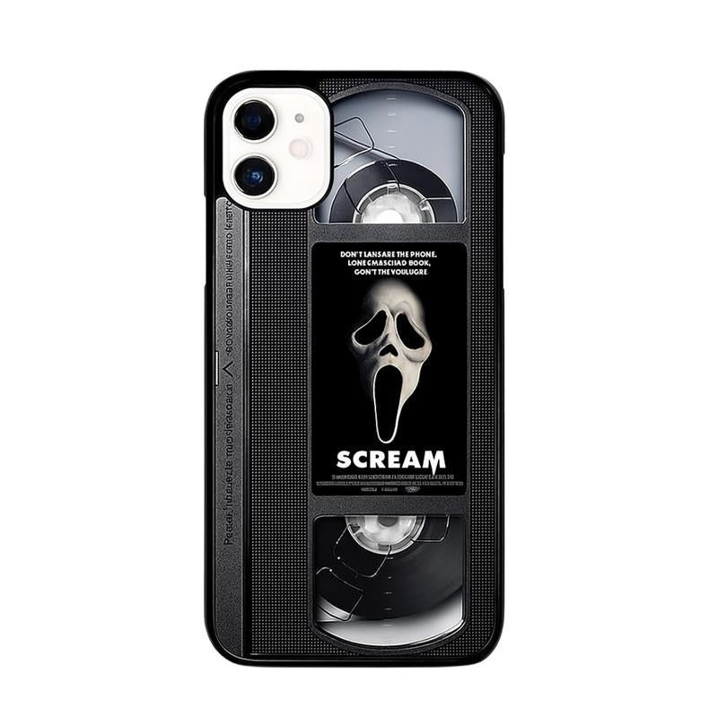VHS Tape Chucky and Scream Phone Case Compatible with Iphone 11, 12, 13, 14, 15, 16, 17 & Samsung S22 S23 S24 S25 – Check Our Available Sizes