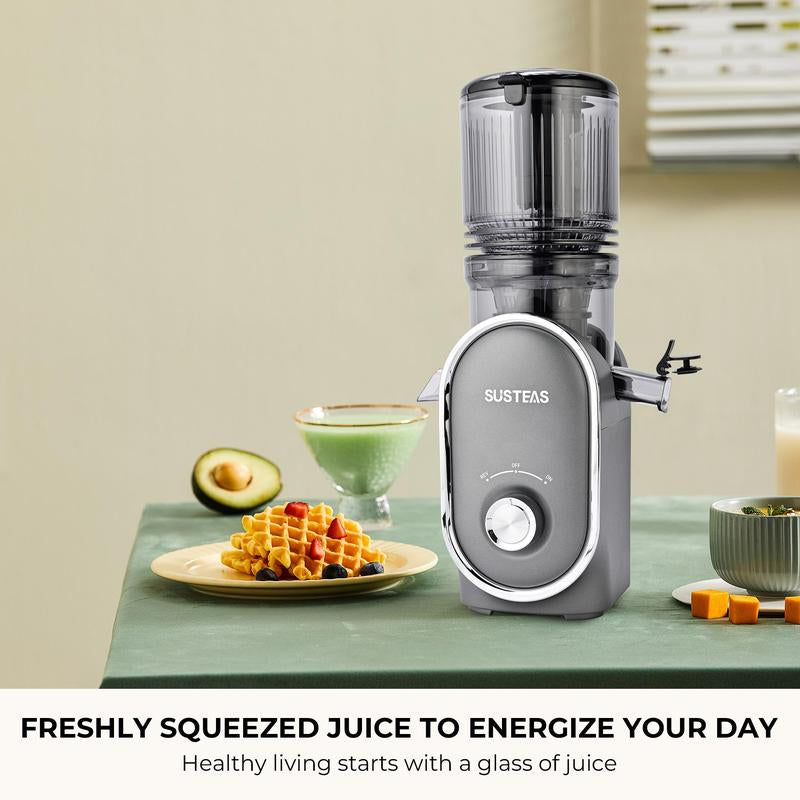 SUSTEAS Cold Press Juicer, Large Inlet, Large Capacity, Slow Masticator, High Yield Juice Extractor - Easy to Clean