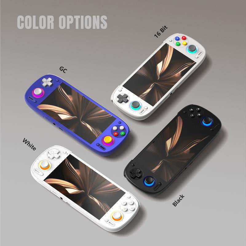Retroid Pocket 5【Pre-Configured】Handheld Console Sd865【Buy 1 Get 1 Multi-Port Adapter+1 8K Projection Cable+1 Type-C Cable+1 Roms Card】Android 13 Adreno 650 8GB Lpddr4X 5.5-Inch AMOLED 1080P Active-Cooling 5000Mah Wifi Ready to Play Gift Package