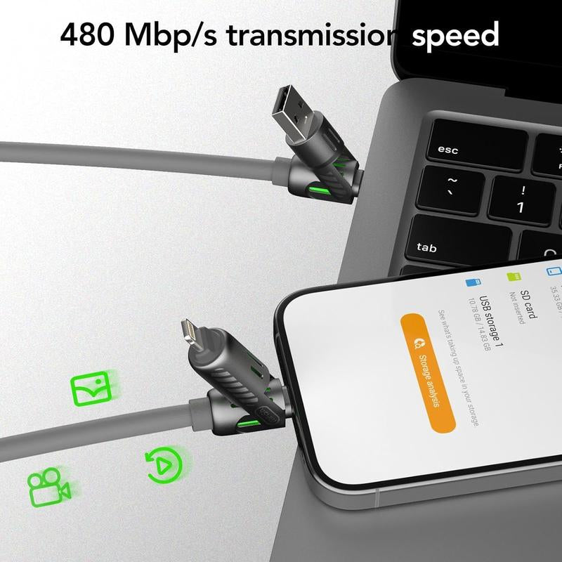 [Buy 1 Get 1 Free] 4-In-1 Multi USB Charging Cable with USB A,Type C,Lightning-Max240W Fast Charging & Data Sync for Iphone16/15,Ipad Pro, Fast Charge Usb Cable 4-In-1 Fast Breathing Light -Max 1 Usb-C Data 4 1 Charging Cable