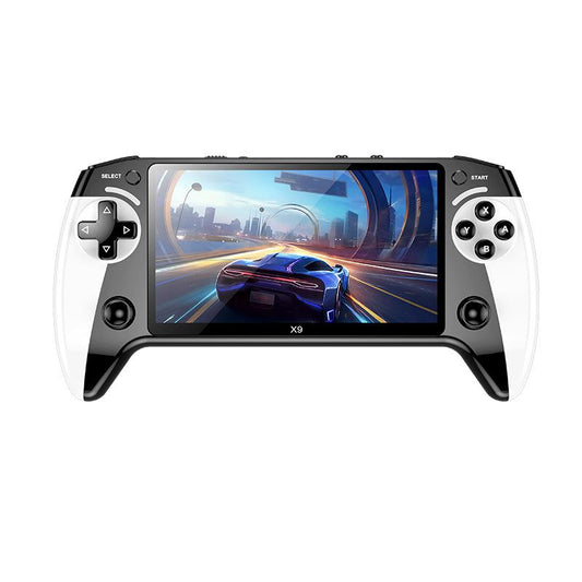 X9 Handheld Game Console, Rechargeable Portable Game Console with Built-In 10 Emulator Games, Handheld Wireless Gaming Console for Home & Travel, Protective-Yy
