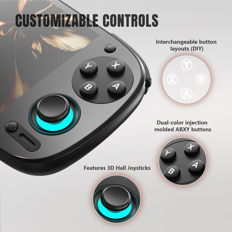 Retroid Pocket 5【Pre-Configured】Handheld Console Sd865【Buy 1 Get 1 Multi-Port Adapter+1 8K Projection Cable+1 Type-C Cable+1 Roms Card】Android 13 Adreno 650 8GB Lpddr4X 5.5-Inch AMOLED 1080P Active-Cooling 5000Mah Wifi Ready to Play Gift Package