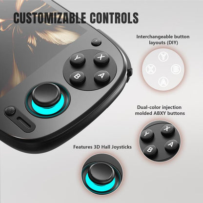 Retroid Pocket 5【Pre-Configured】Handheld Console Sd865【Buy 1 Get 1 Multi-Port Adapter+1 8K Projection Cable+1 Type-C Cable+1 Roms Card】Android 13 Adreno 650 8GB Lpddr4X 5.5-Inch AMOLED 1080P Active-Cooling 5000Mah Wifi Ready to Play Gift Package