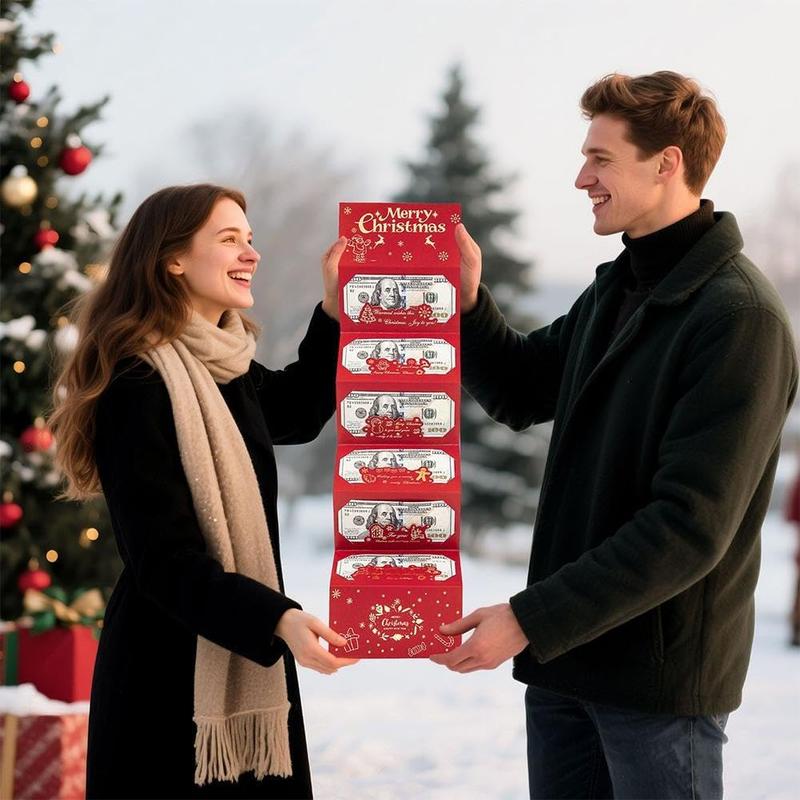Christmas Cash Gift Envelope, Surprise Moneyclip for Men and Women, Cartoon Greetingcard, Fantasy Theme, Money Clip, Creative Cashgift Wallet, Unique Multifunctional Cash Box Forany Recipient,Cash Envelopes
